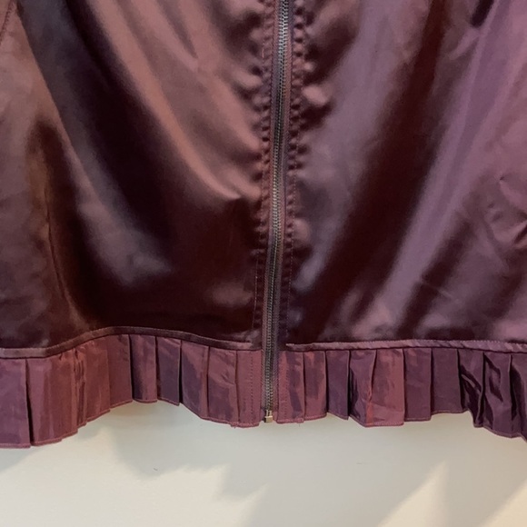 Lane Bryant burgundy satin bomber jacket 18/20 - Picture 5 of 7